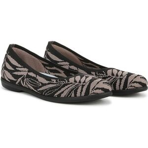 LifeStride Kit Ballet Flat Women Size 5.5 Black Knit Lightweight Comfort Slip On